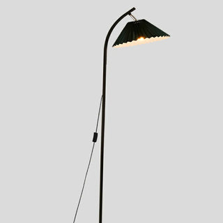 ZOWALA - Minimalist Pleated Fabric White Floor Lamp Image - 14