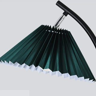 ZOWALA - Minimalist Pleated Fabric White Floor Lamp Image - 5