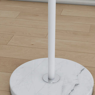 Minimalist White Disc Floor Lamp with Rocker Switch Zawala Image - 5