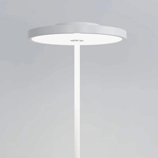 Minimalist White Disc Floor Lamp with Rocker Switch Zawala Image - 6
