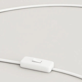 Minimalist White Disc Floor Lamp with Rocker Switch Zawala Image - 7