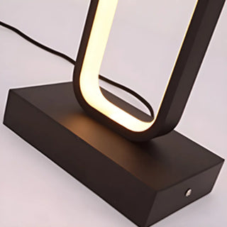 Contemporary Black Rectangle Metal Nightstand Table Lamp Zawala Image - 10
