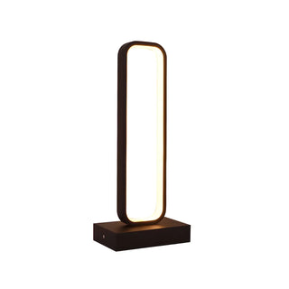 Contemporary Black Rectangle Metal Nightstand Table Lamp Zawala Image - 12
