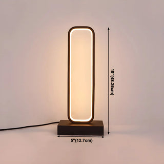 Contemporary Black Rectangle Metal Nightstand Table Lamp Zawala #size