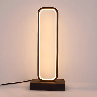 Contemporary Black Rectangle Metal Nightstand Table Lamp Zawala Image - 6