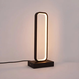 Contemporary Black Rectangle Metal Nightstand Table Lamp Zawala Image - 7