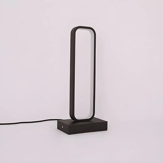 Contemporary Black Rectangle Metal Nightstand Table Lamp Zawala Image - 9