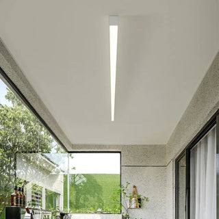 Balcony Minimalist White Linear Flush Mount Light Zawala Image - 1