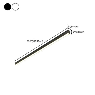 Balcony Minimalist White Linear Flush Mount Light Zawala Image - 14