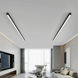 Balcony Minimalist White Linear Flush Mount Light Zawala Image - 3