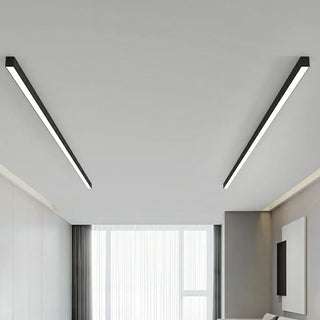 Balcony Minimalist White Linear Flush Mount Light Zawala Image - 5