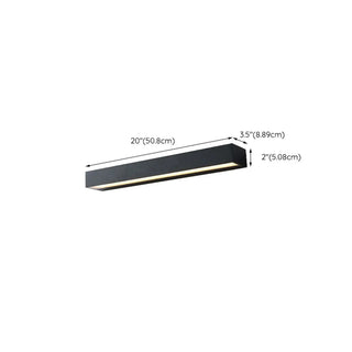ZOWALA - Minimalist Rectangular Black Outdoor Wall Light Image - 13