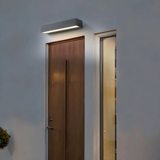 ZOWALA - Minimalist Rectangular Black Outdoor Wall Light Image - 6