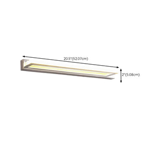 ZOWALA - Minimalist Rectangular White Dimming LED Vanity Light Image - 10