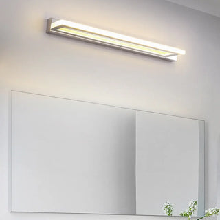 ZOWALA - Minimalist Rectangular White Dimming LED Vanity Light Image - 2