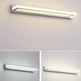 ZOWALA - Minimalist Rectangular White Dimming LED Vanity Light Image - 5