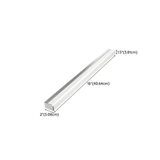 ZOWALA - Modern White Rectangular LED Bathroom Vanity Light Image - 10