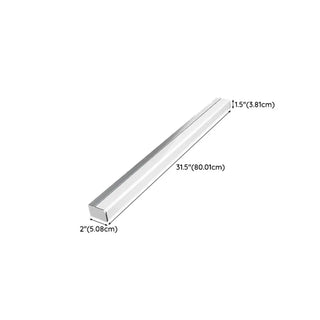 ZOWALA - Modern White Rectangular LED Bathroom Vanity Light Image - 14