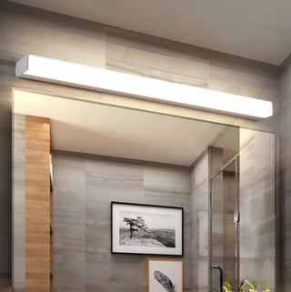 ZOWALA - Modern White Rectangular LED Bathroom Vanity Light Image - 2