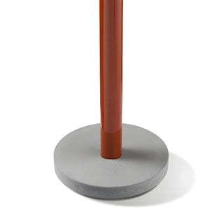 Sleek Red Linear Minimalist Bowl LED Floor Lamp Zawala Image - 10