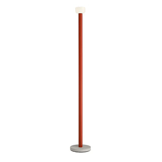 Sleek Red Linear Minimalist Bowl LED Floor Lamp Zawala Image - 5