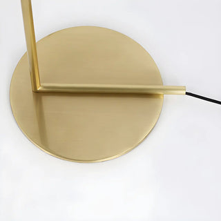Bedside Minimalist  Globe Glass Shade Brass Floor Lamp Zawala Image - 8