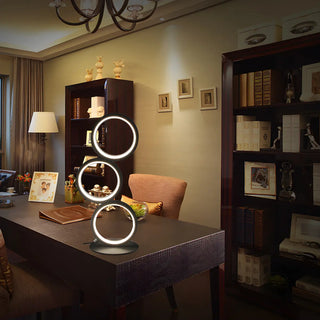 Creative Minimalist Ring LED 3-Light Night Table Lamp Zawala Image - 1