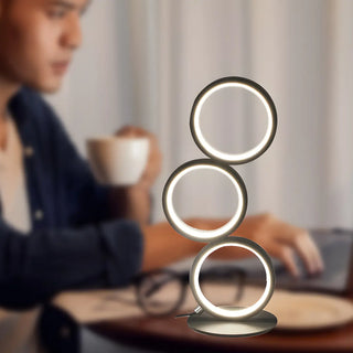 Creative Minimalist Ring LED 3-Light Night Table Lamp Zawala Image - 6