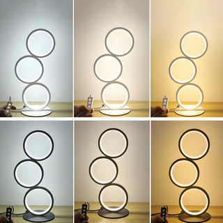 Creative Minimalist Ring LED 3-Light Night Table Lamp Zawala Image - 7