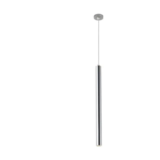 ZOWALA - Minimalist Silver Cylinder Tube Kitchen Island Pendant Light Image - 15