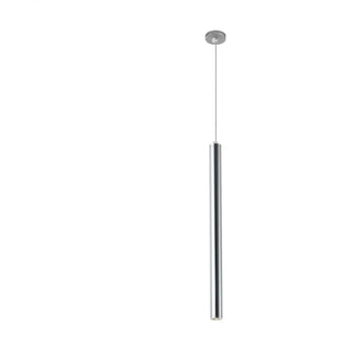 ZOWALA - Minimalist Silver Cylinder Tube Kitchen Island Pendant Light Image - 16