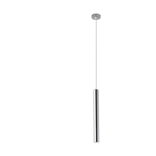 ZOWALA - Minimalist Silver Cylinder Tube Kitchen Island Pendant Light Image - 12