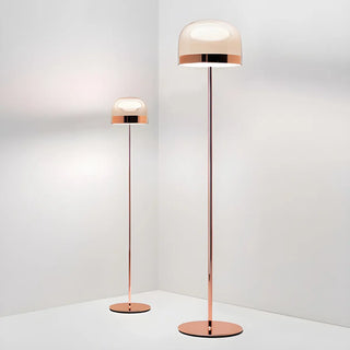 Modern Minimalist Rose Gold Dome Metal Floor Lamp Zawala Image - 1
