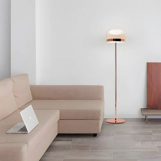 Modern Minimalist Rose Gold Dome Metal Floor Lamp Zawala Image - 2