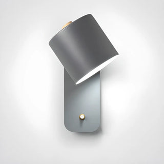 Modern Black Cylindrical Metal Wall Lamp Sconce Zawala Image - 7