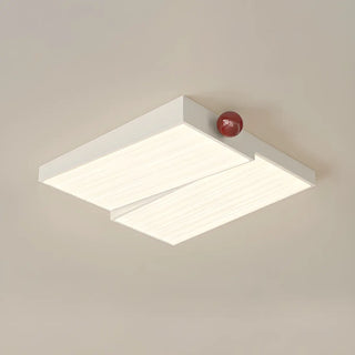 Stylish Rectangle White LED Flush Mount Ceiling Light Zawala Image - 15