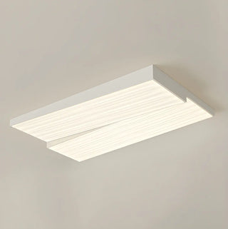 Stylish Rectangle White LED Flush Mount Ceiling Light Zawala Image - 17