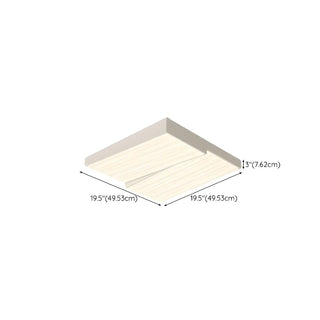 Stylish Rectangle White LED Flush Mount Ceiling Light Zawala Image - 21
