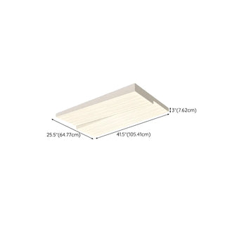 Stylish Rectangle White LED Flush Mount Ceiling Light Zawala Image - 22