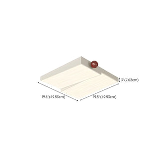 Stylish Rectangle White LED Flush Mount Ceiling Light Zawala Image - 24