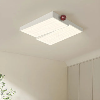 Stylish Rectangle White LED Flush Mount Ceiling Light Zawala Image - 4