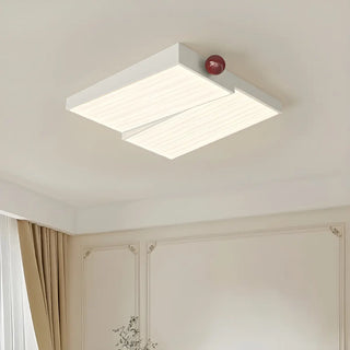 Stylish Rectangle White LED Flush Mount Ceiling Light Zawala Image - 5