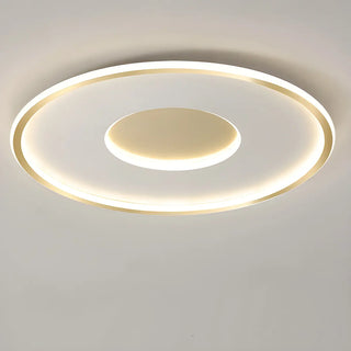 Minimalist Gold Round LED Flush Mount Ceiling Light Zawala Image - 11