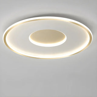 Minimalist Gold Round LED Flush Mount Ceiling Light Zawala Image - 12