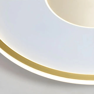 Minimalist Gold Round LED Flush Mount Ceiling Light Zawala Image - 13