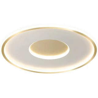 Minimalist Gold Round LED Flush Mount Ceiling Light Zawala Image - 15