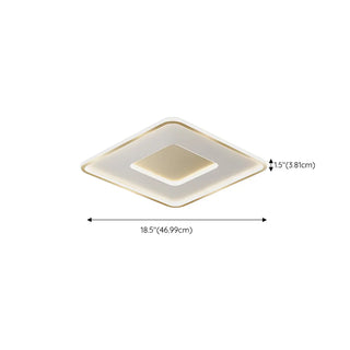 Minimalist Gold Round LED Flush Mount Ceiling Light Zawala Image - 17