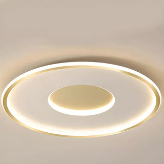Minimalist Gold Round LED Flush Mount Ceiling Light Zawala Image - 8