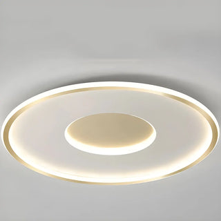 Minimalist Gold Round LED Flush Mount Ceiling Light Zawala Image - 9