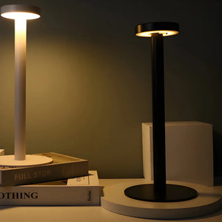 ZOWALA - Minimalist Round Metal Acrylic Table Lamp Image - 2